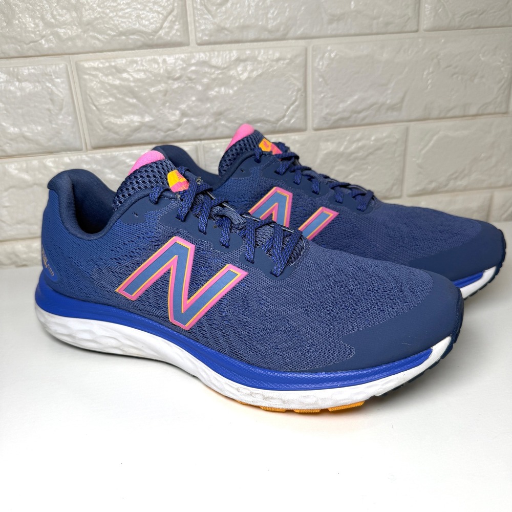 New Balance Fresh Foam 680v7 Running Shoes Womens 10 Blue Pink Excellent Mesh